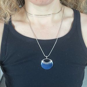 Silpada Blue Stone Necklace Sterling 